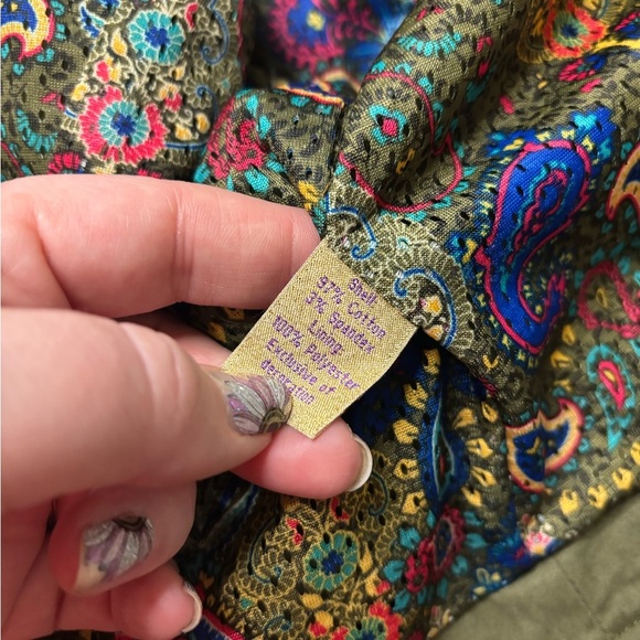 Vera Wang Princess Blazer Style Short Jacket Size XL Green Open Front Pockets - Picture 5 of 6